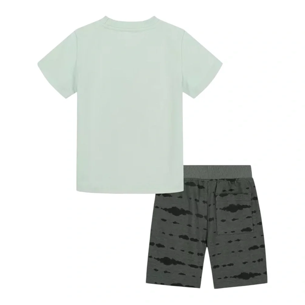 New Kids Headquarters Boys Rhino T-shirt French Terry Shorts, 2 Piece Set 5